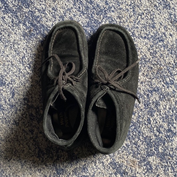 Hush Puppies Bridgeport Black Suede Shoes, Boys Size 4.5 - Picture 3 of 10